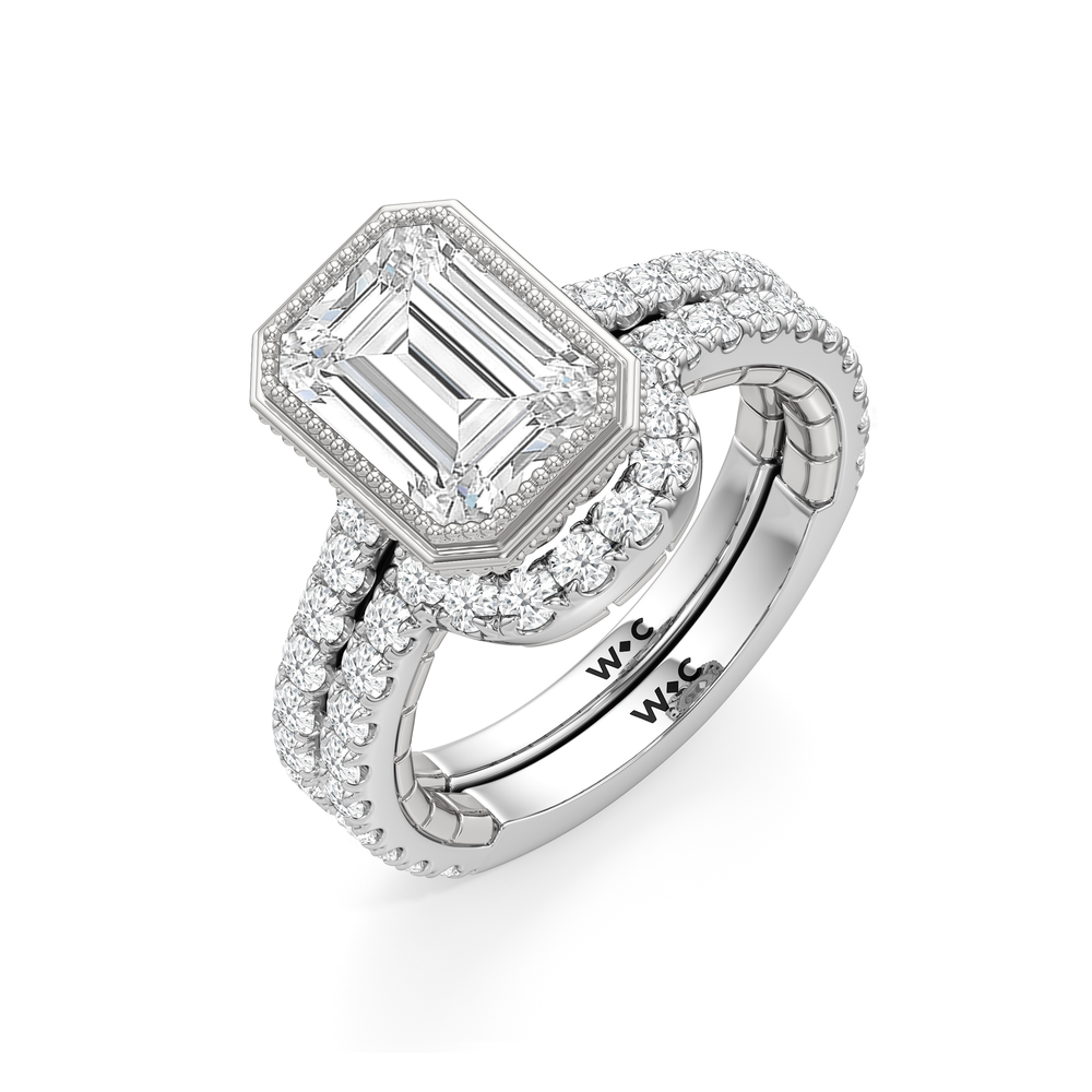 Oval Cut The Emblem Ring with Lab Grown Diamond in 14KT Platinum view 7
