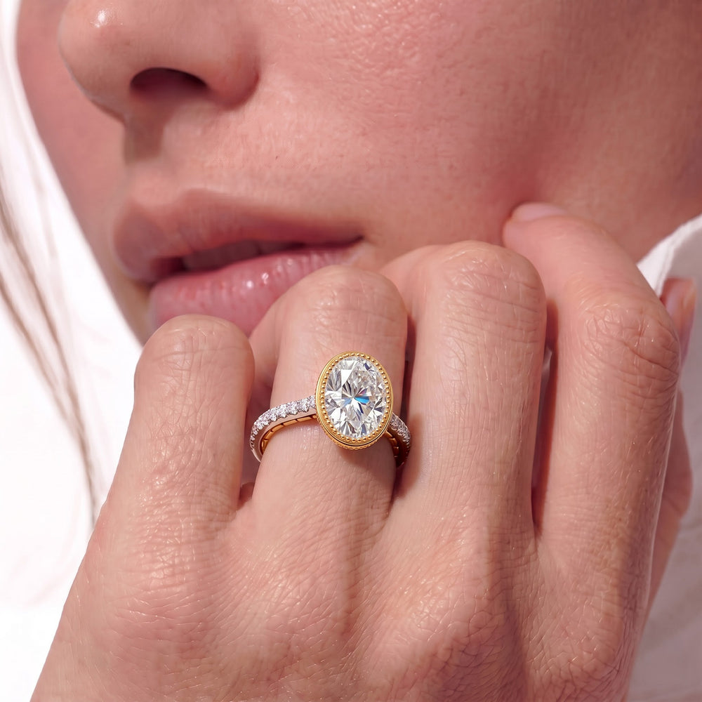 Emerald Cut The Emblem Ring with Lab Grown Diamond in 14KT Yellow Gold view 4
