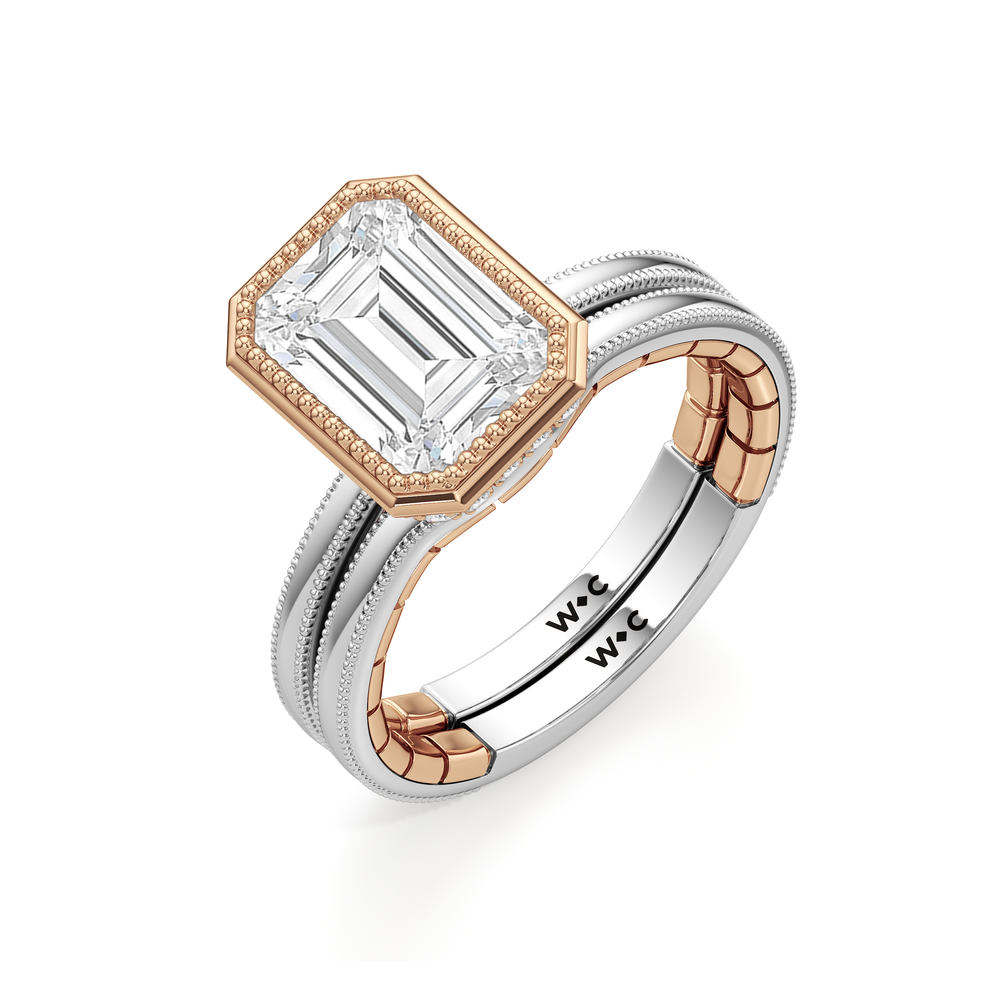 Oval Cut The Laurel Ring with Lab Grown Diamond in 14KT White & Rose Gold view 7
