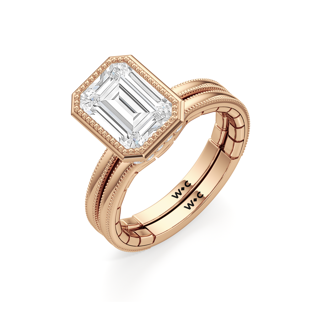 Elongated Cushion Cut The Laurel Ring with Lab Grown Diamond in 14KT Rose Gold view 7
