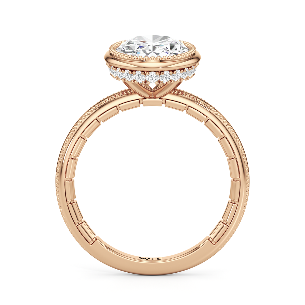 Oval Cut The Laurel Ring with Lab Grown Diamond in 14KT Rose Gold view 5
