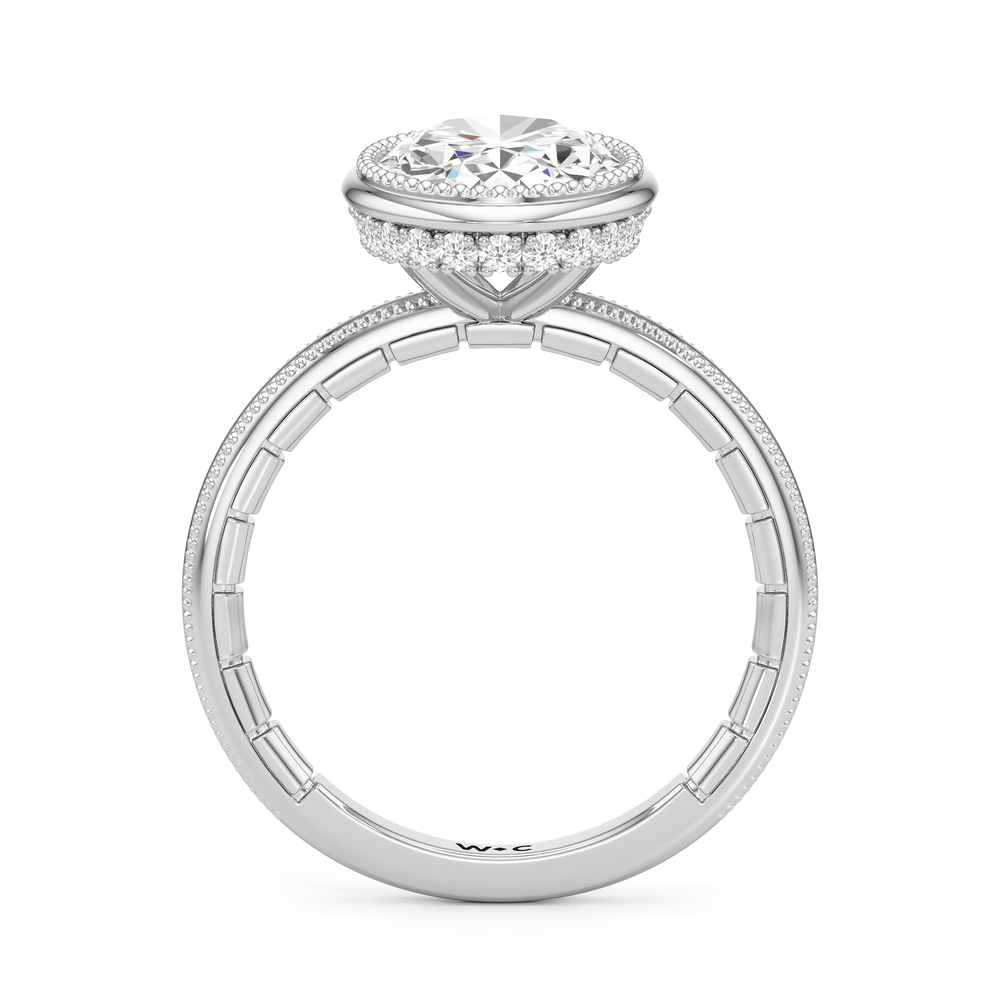 Oval Cut The Laurel Ring with Lab Grown Diamond in 14KT Platinum view 5
