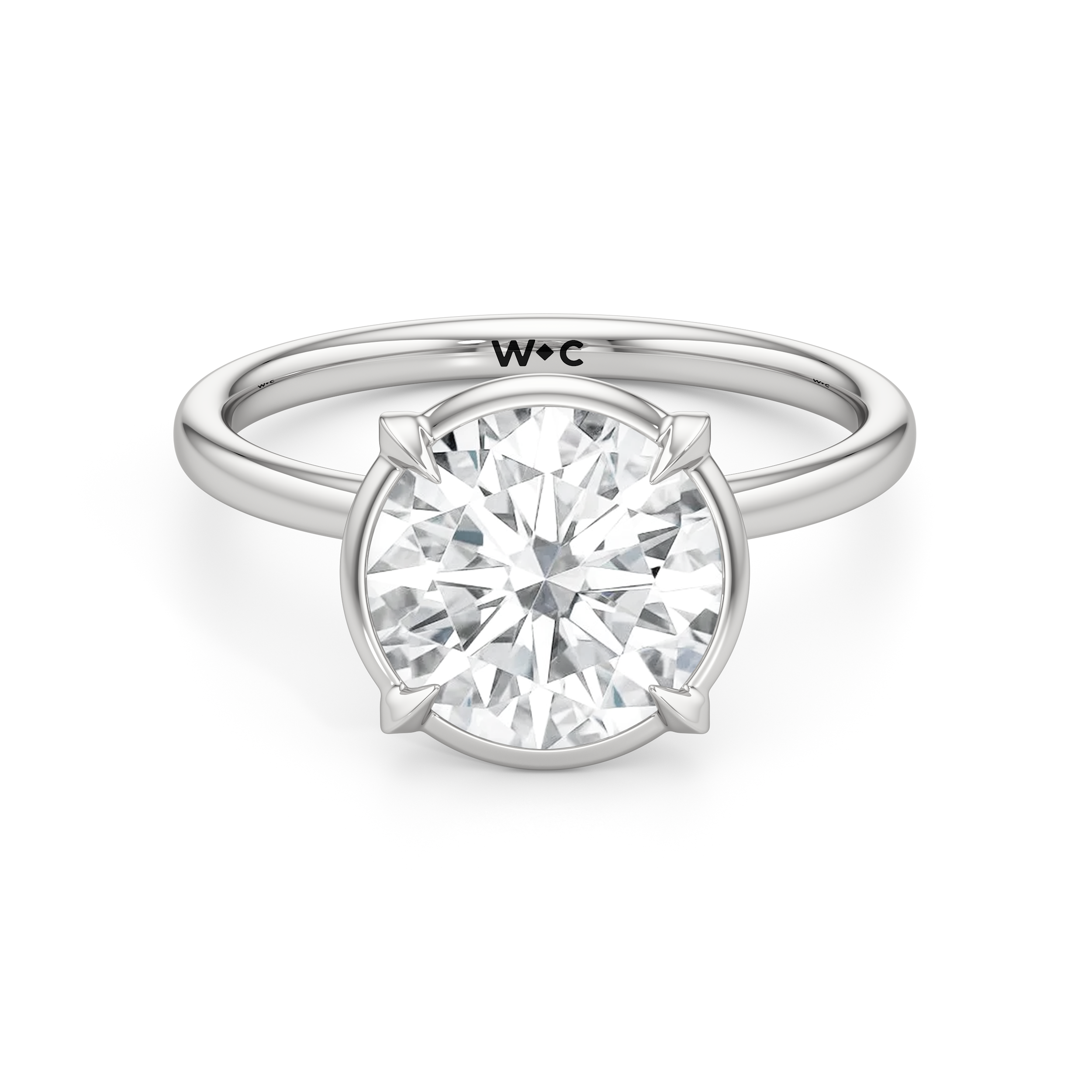 The W Bezel Engagement Ring