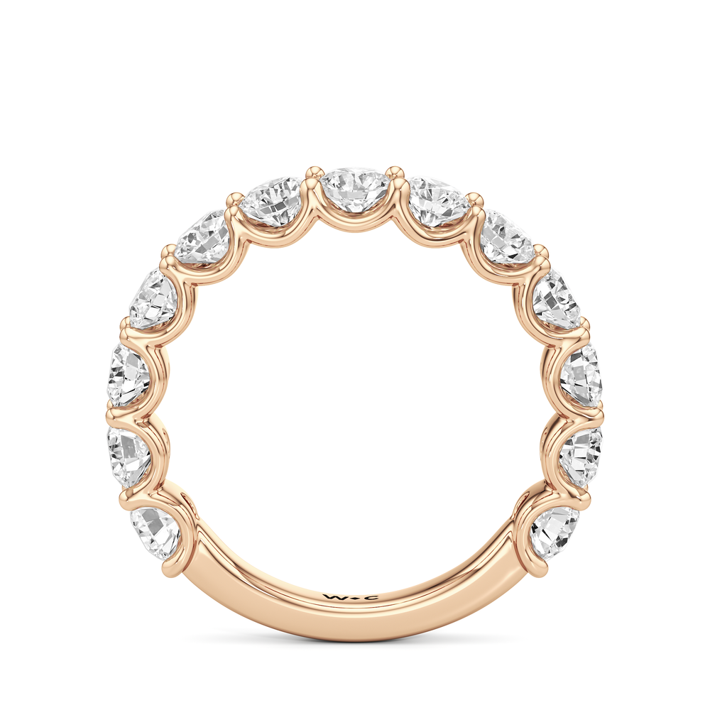 The Arc Grand Diamond Wedding Band with 18KT Rose Gold Cut Diamond in 14KT Rose Gold view 4
