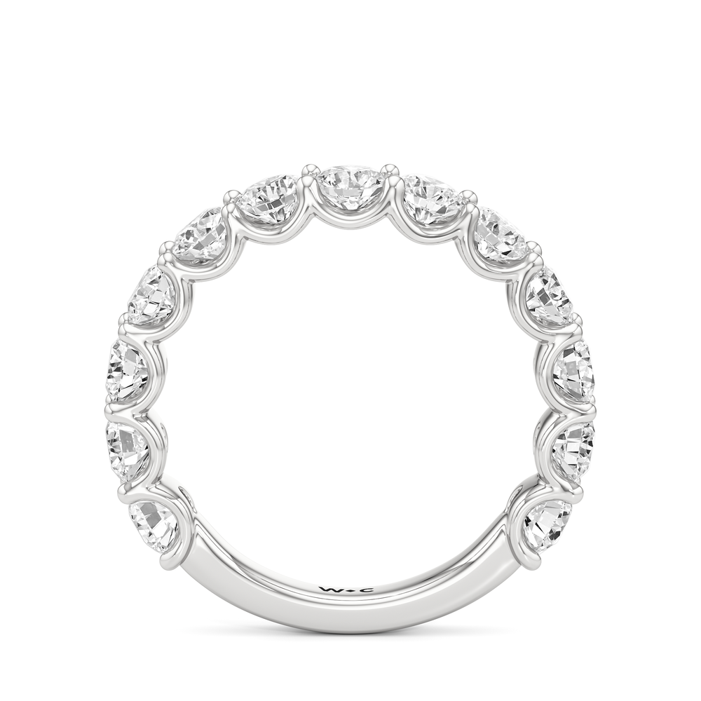 The Arc Grand Diamond Wedding Band with Platinum Cut Diamond in 14KT Platinum view 4
