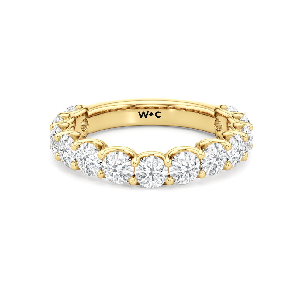 The Arc Grand Diamond Wedding Band with 18KT Yellow Gold Cut Diamond in 14KT Yellow Gold view 1
