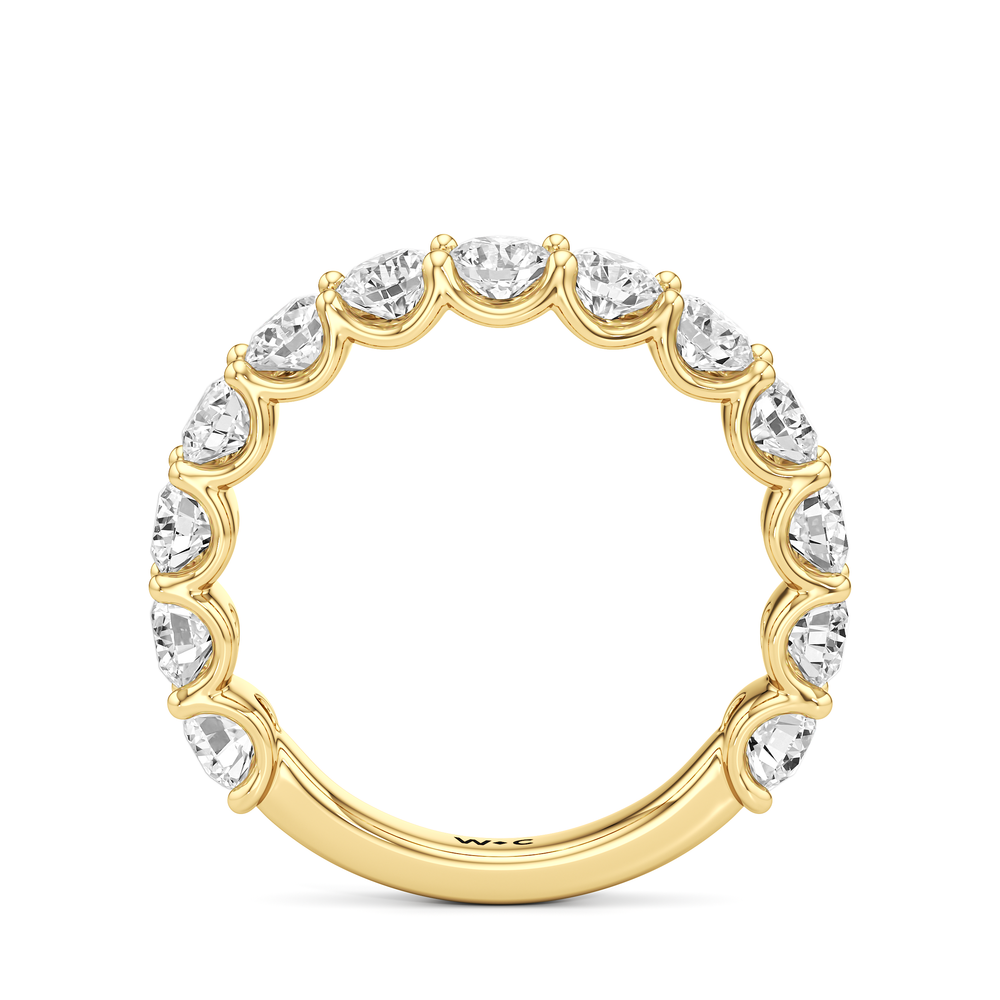 The Arc Grand Diamond Wedding Band with 18KT Yellow Gold Cut Diamond in 14KT Yellow Gold view 4
