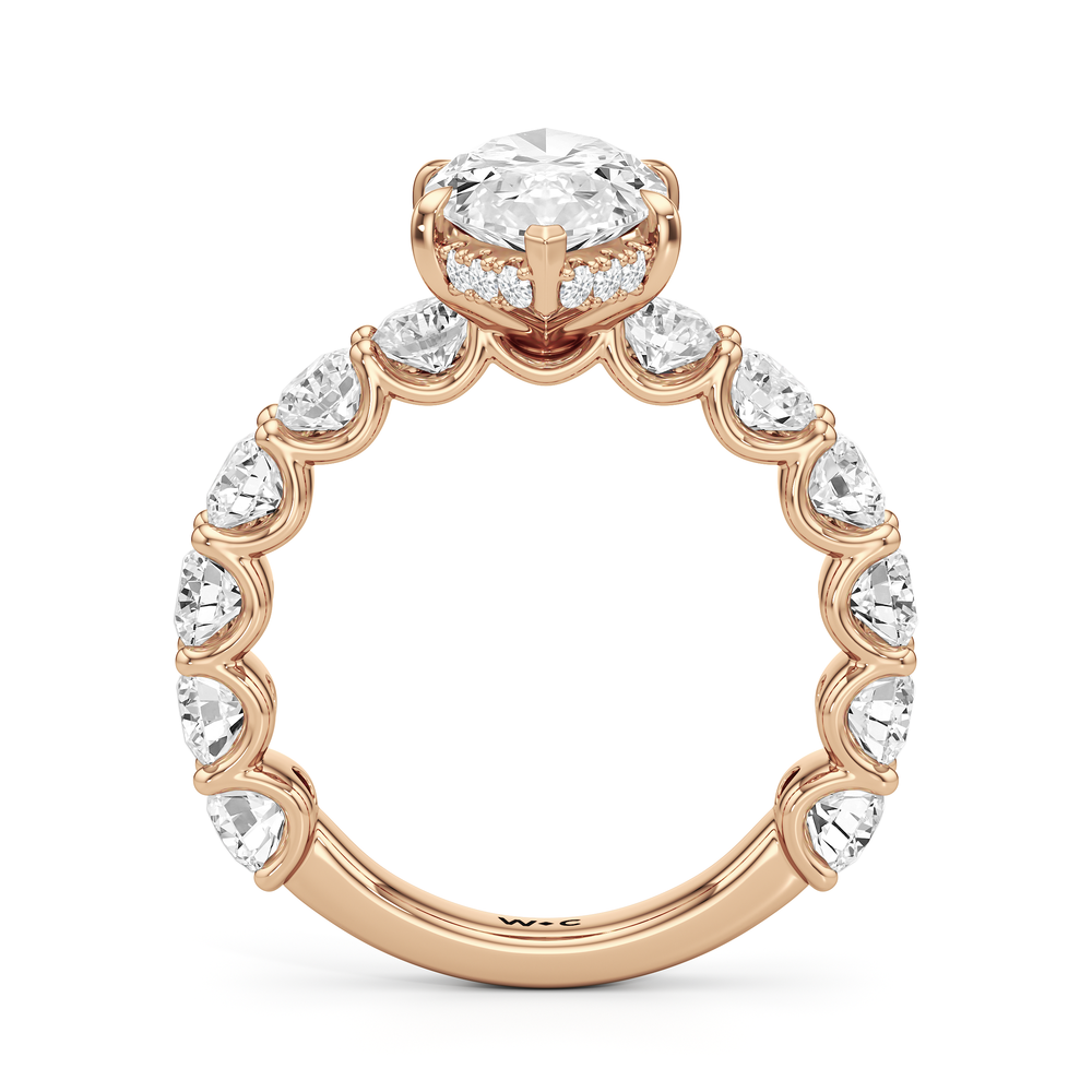 Marquise Cut The Arc Grand Ring with Lab Grown Diamond in 14KT Rose Gold view 4
