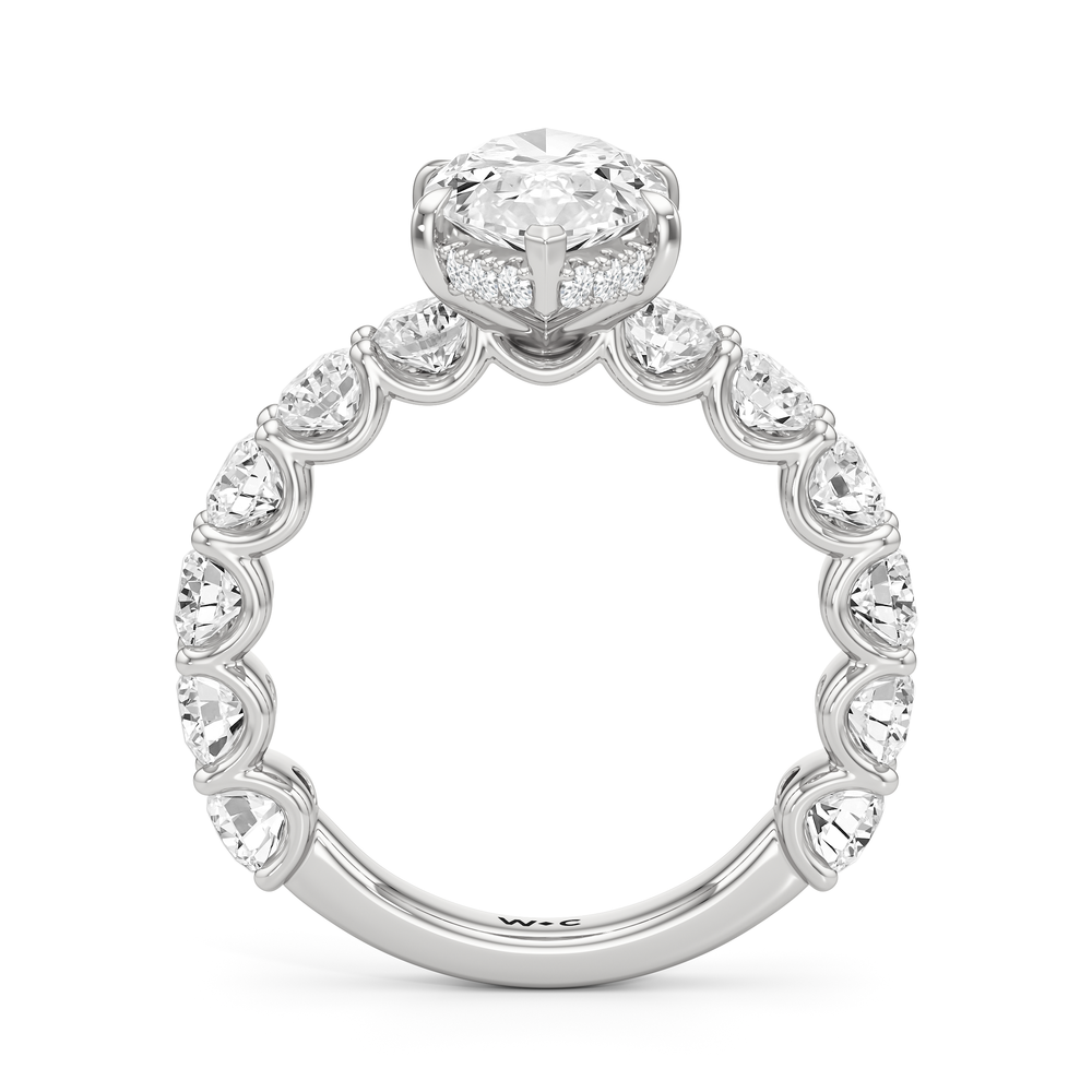 Marquise Cut The Arc Grand Ring with Lab Grown Diamond in 14KT Platinum view 4
