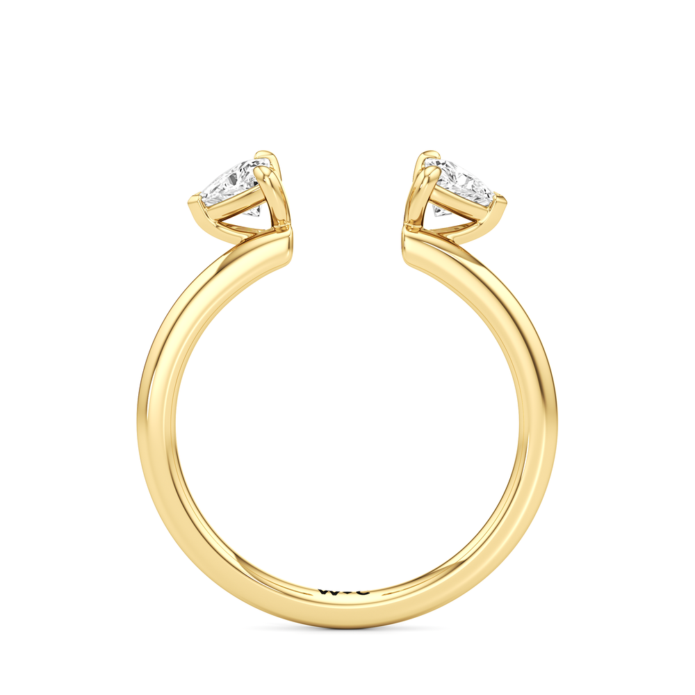 Trillion Enhancer Band with 18KT Yellow Gold Cut Diamond in 14KT Yellow Gold view 4
