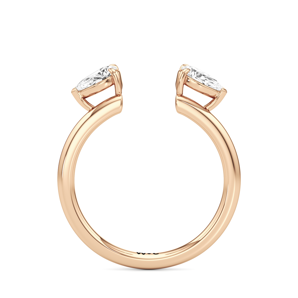 Pear Enhancer Band with 18KT Rose Gold Cut Diamond in 14KT Rose Gold view 4
