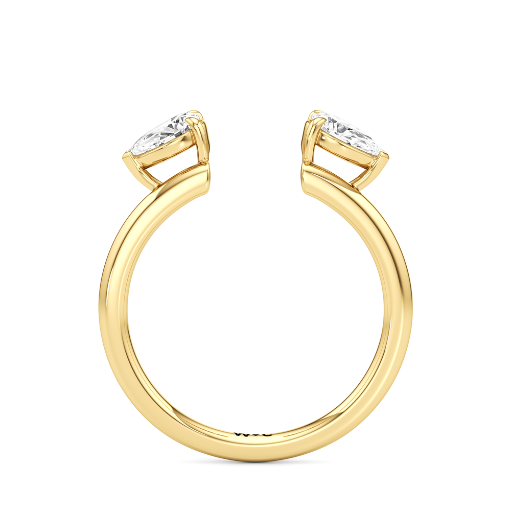 Pear Enhancer Band with 18KT Yellow Gold Cut Diamond in 14KT Yellow Gold view 4
