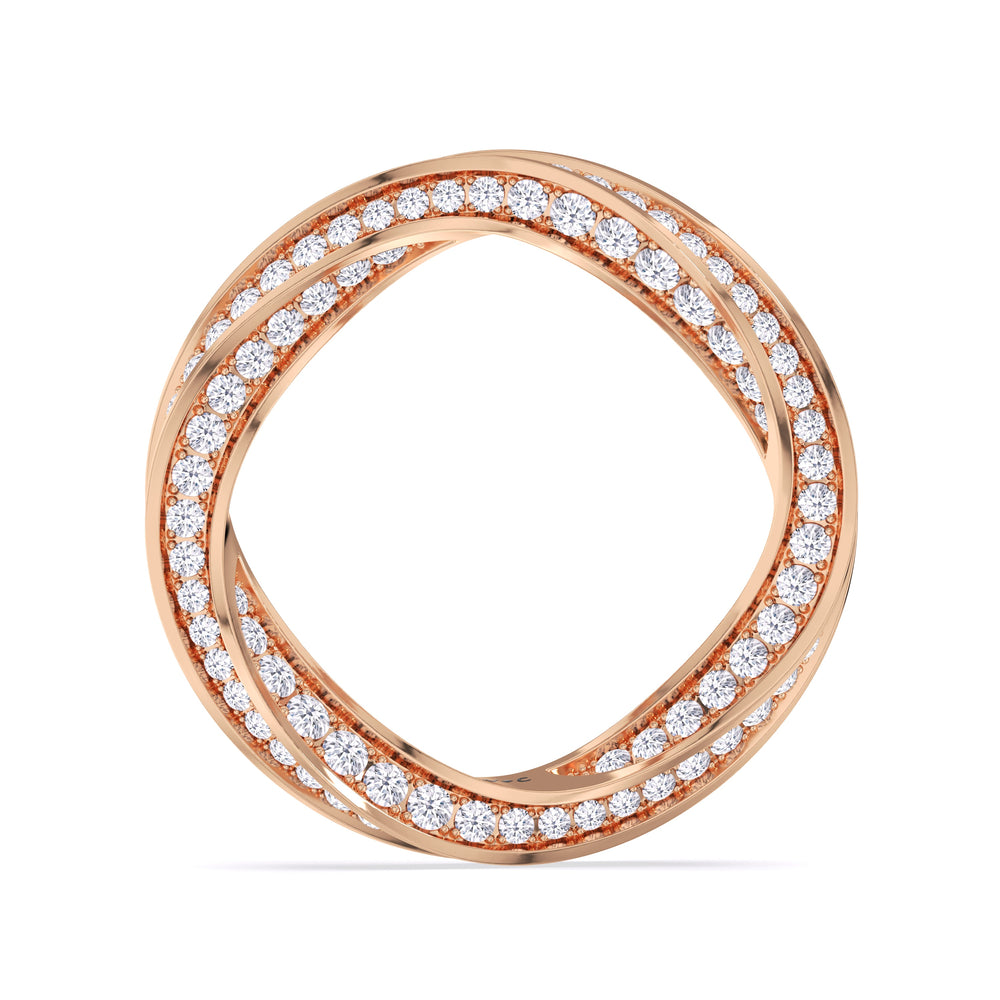 The Bond Eternity Ring with Lab / 18KT Rose Gold / 4 3/4 Cut Diamond in 14KT Rose Gold / 4 3/4 view 3

