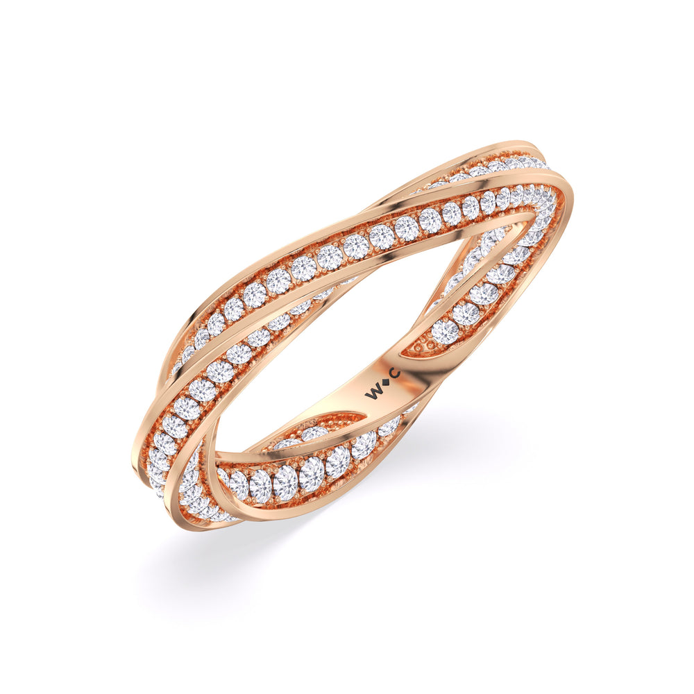 The Bond Eternity Ring with Lab / 18KT Rose Gold / 4 3/4 Cut Diamond in 14KT Rose Gold / 4 3/4 view 4

