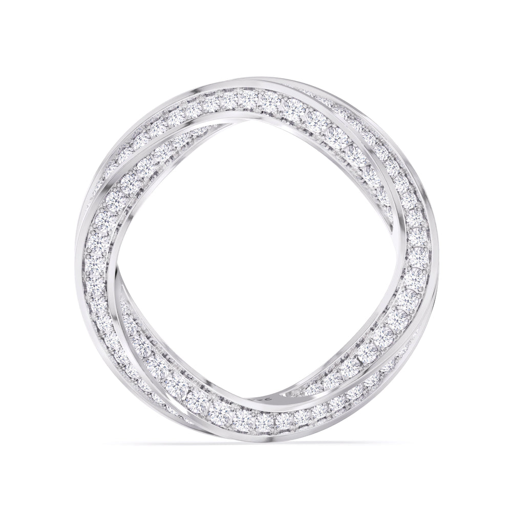 The Bond Eternity Ring with Lab / Platinum / 4 3/4 Cut Diamond in 14KT Lab / Platinum / 4 3/4 view 3
