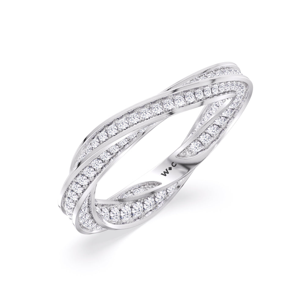 The Bond Eternity Ring with Lab / Platinum / 4 3/4 Cut Diamond in 14KT Lab / Platinum / 4 3/4 view 4
