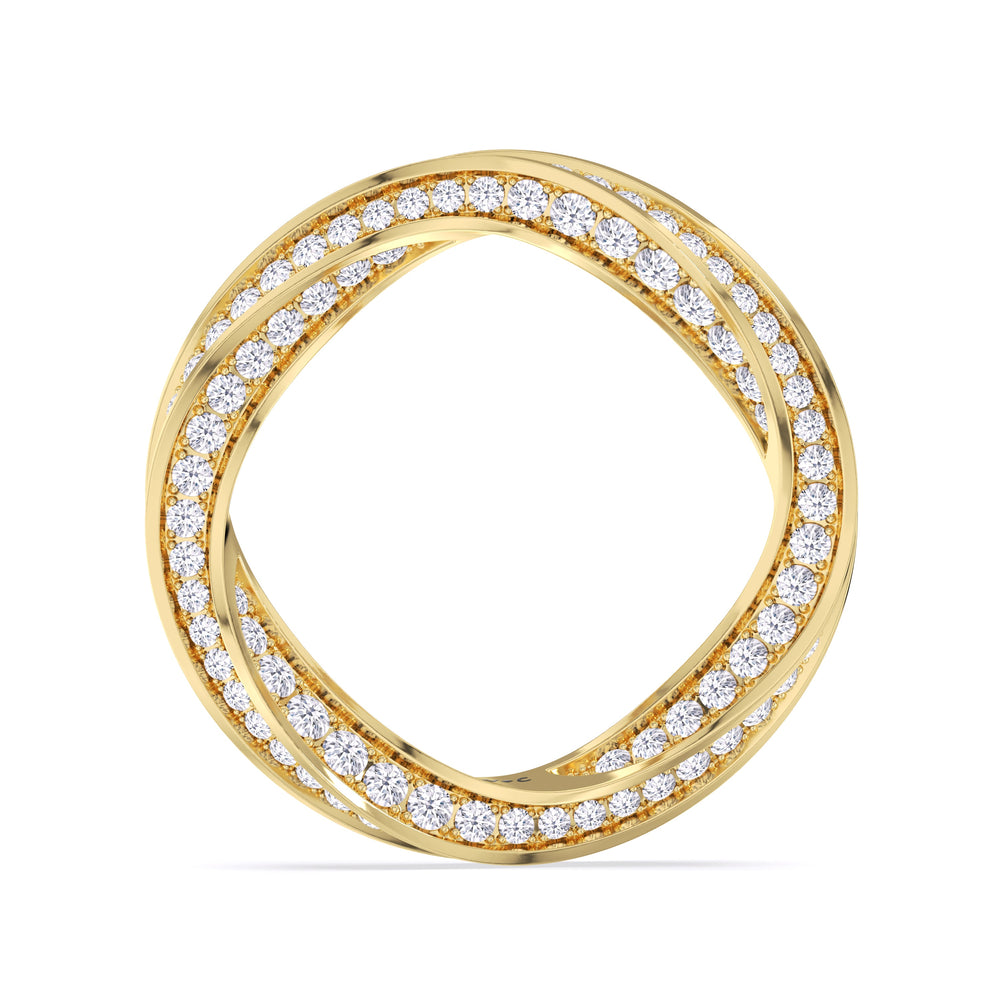 The Bond Eternity Ring with Lab / 18KT Yellow Gold / 4 3/4 Cut Diamond in 14KT Yellow Gold / 4 3/4 view 3
