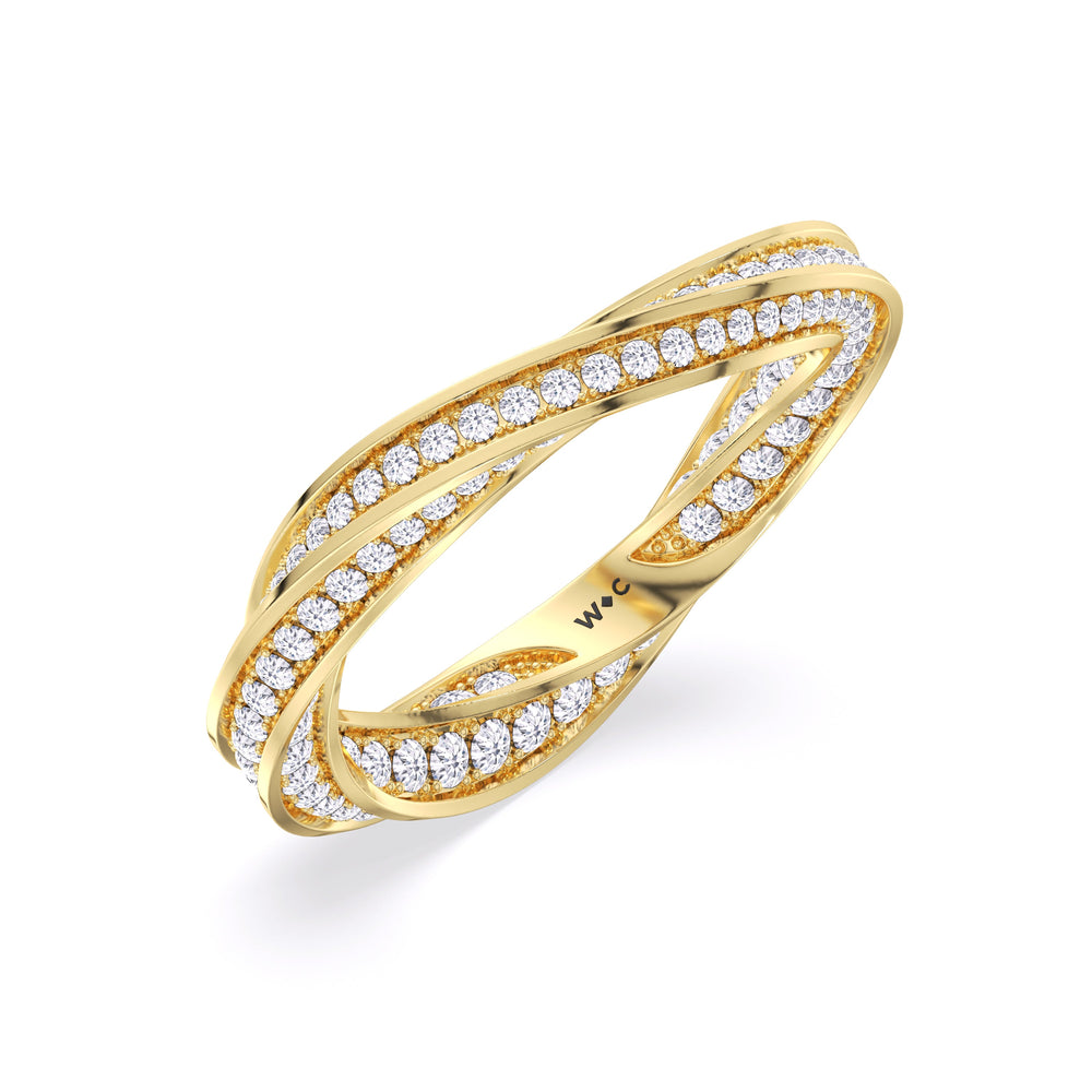 The Bond Eternity Ring with Lab / 18KT Yellow Gold / 4 3/4 Cut Diamond in 14KT Yellow Gold / 4 3/4 view 4
