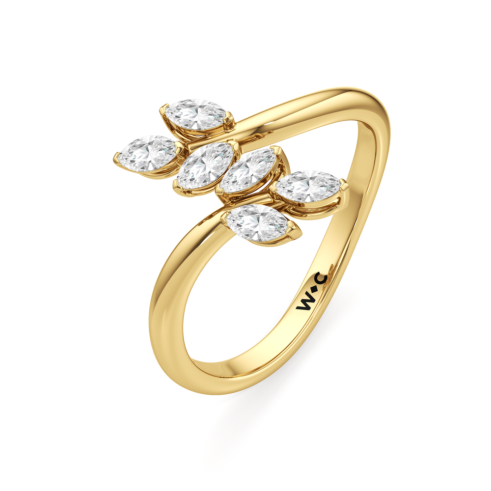 The Vine Bloom Ring with 14KT Yellow Gold / Lab / 3/8 Cut Diamond in 14KT Yellow Gold / Lab / 3/8 view 5
