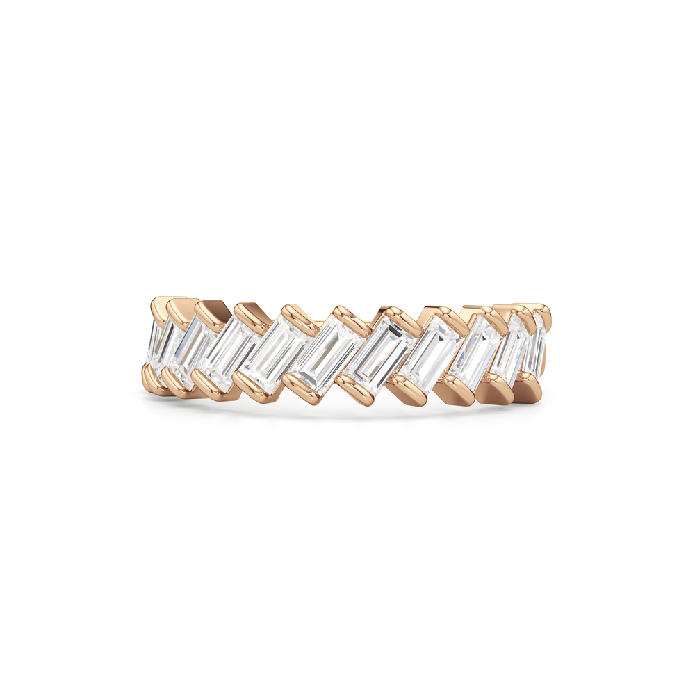 The Caroline Ring with 18K Rose Gold Vermeil / Lab / 1 Cut Diamond in 14KT 18K Rose Gold Vermeil / Lab / 1 view 1
