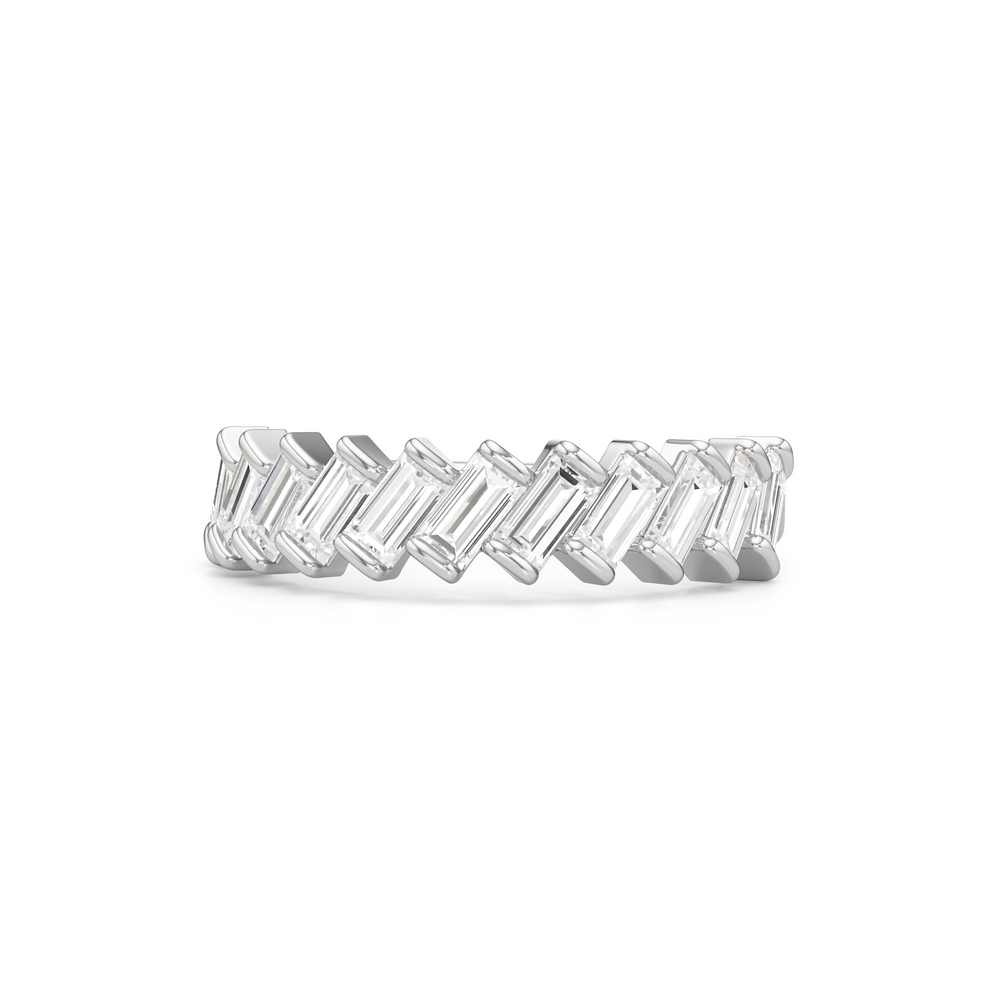 The Caroline Ring with Sterling Silver / Lab / 1 Cut Diamond in 14KT Sterling Silver / Lab / 1 view 1
