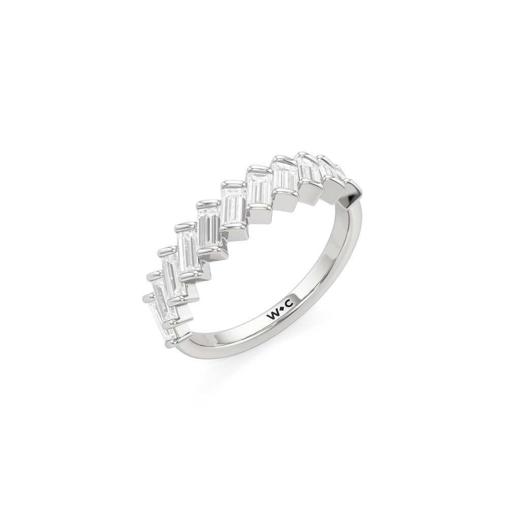 The Caroline Ring with Sterling Silver / Lab / 1 Cut Diamond in 14KT Sterling Silver / Lab / 1 view 3
