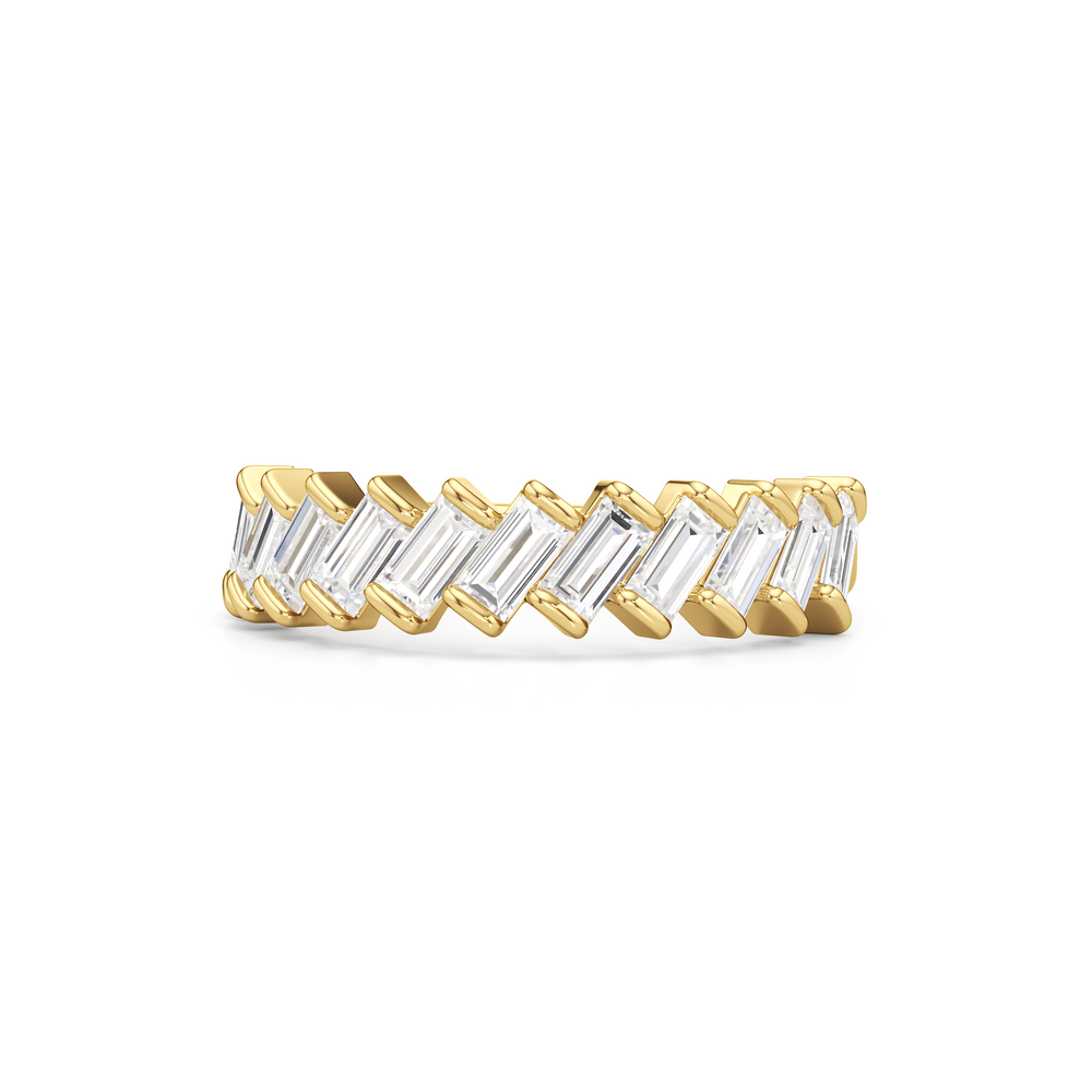 The Caroline Ring with 18K Yellow Gold Vermeil / Lab / 1 Cut Diamond in 14KT 18K Yellow Gold Vermeil / Lab / 1 view 1
