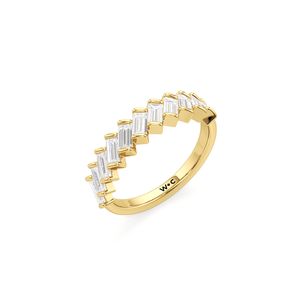 The Caroline Ring with 18K Yellow Gold Vermeil / Lab / 1 Cut Diamond in 14KT 18K Yellow Gold Vermeil / Lab / 1 view 3
