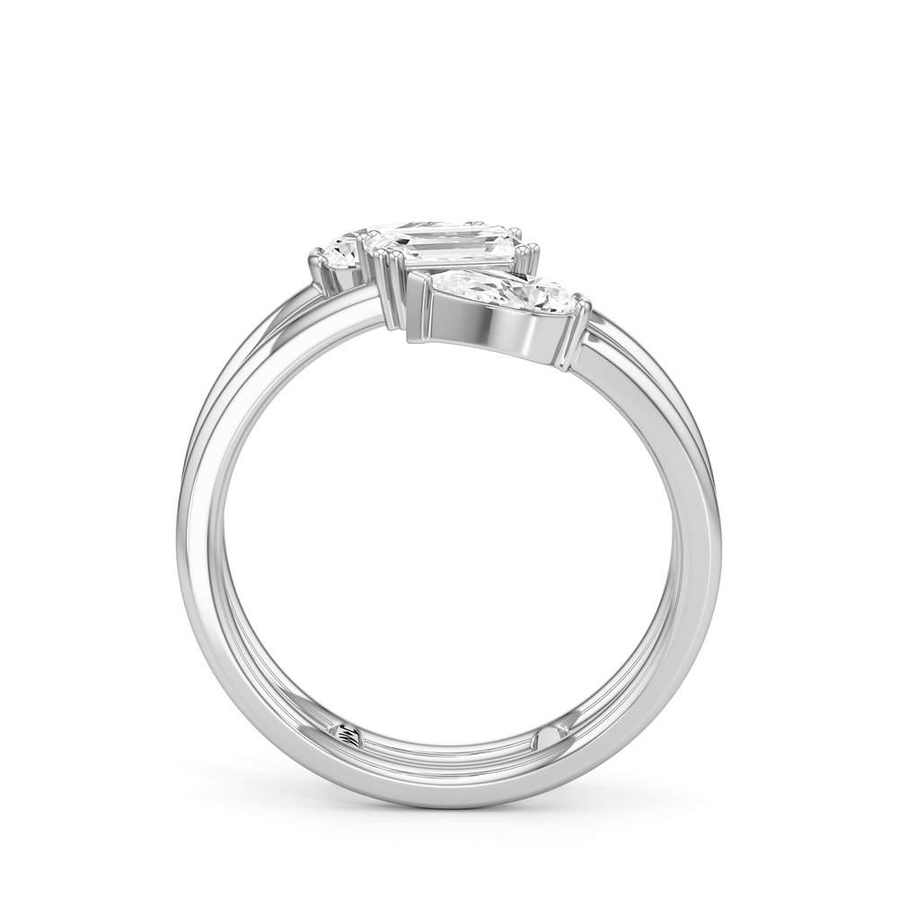 The Wren Ring with Platinum / Lab / 2 7/8 Cut Diamond in 14KT Platinum / Lab / 2 7/8 view 2
