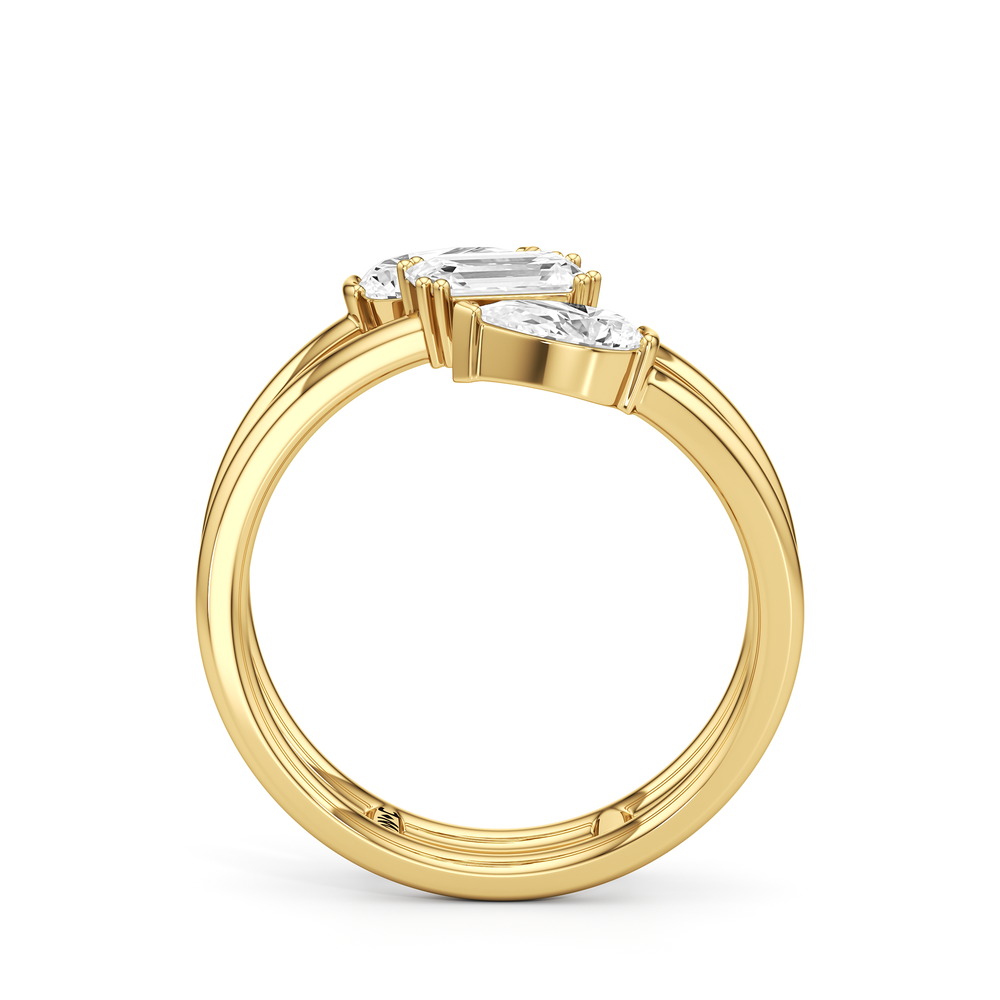 The Wren Ring with 18KT Yellow Gold / Lab / 2 7/8 Cut Diamond in 14KT Yellow Gold / Lab / 2 7/8 view 2
