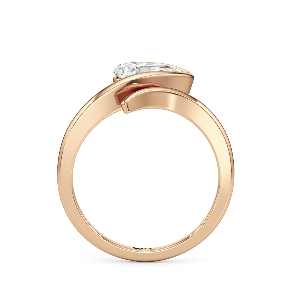 The Lila Ring with 18KT Rose Gold / Lab / 1 1/4 Cut Diamond in 14KT Rose Gold / Lab / 1 1/4 view 2
