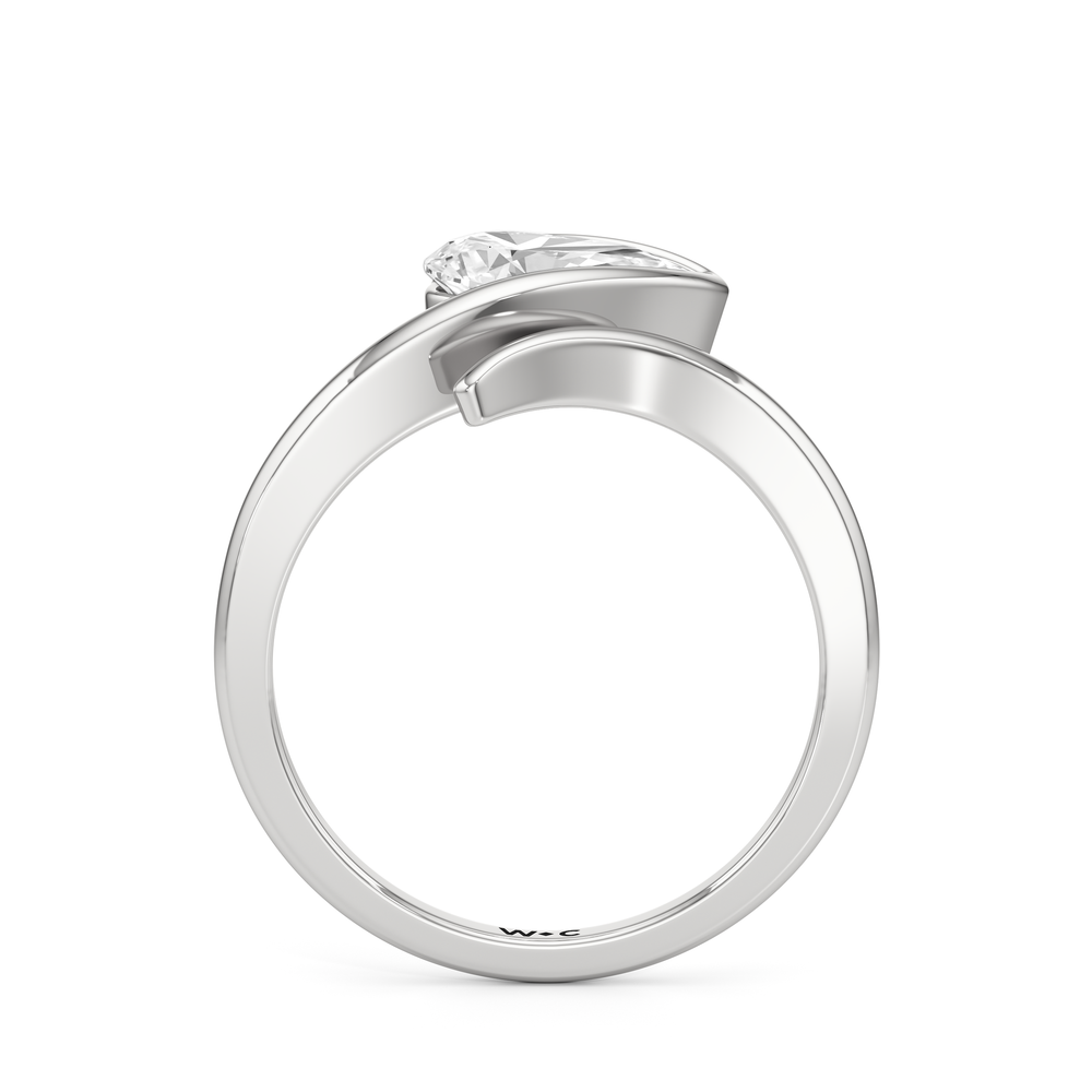 The Lila Ring with Platinum / Lab / 1 1/4 Cut Diamond in 14KT Platinum / Lab / 1 1/4 view 2
