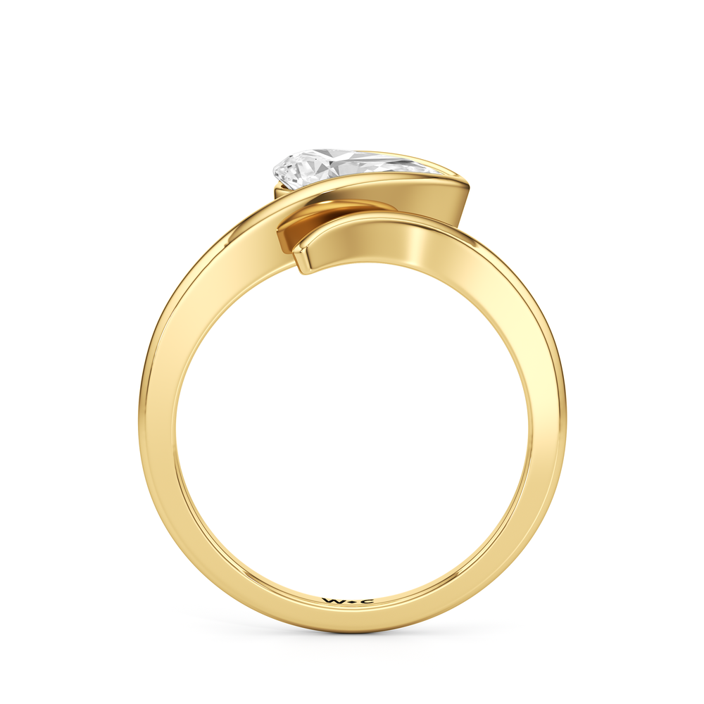 The Lila Ring with 18KT Yellow Gold / Lab / 1 1/4 Cut Diamond in 14KT Yellow Gold / Lab / 1 1/4 view 2
