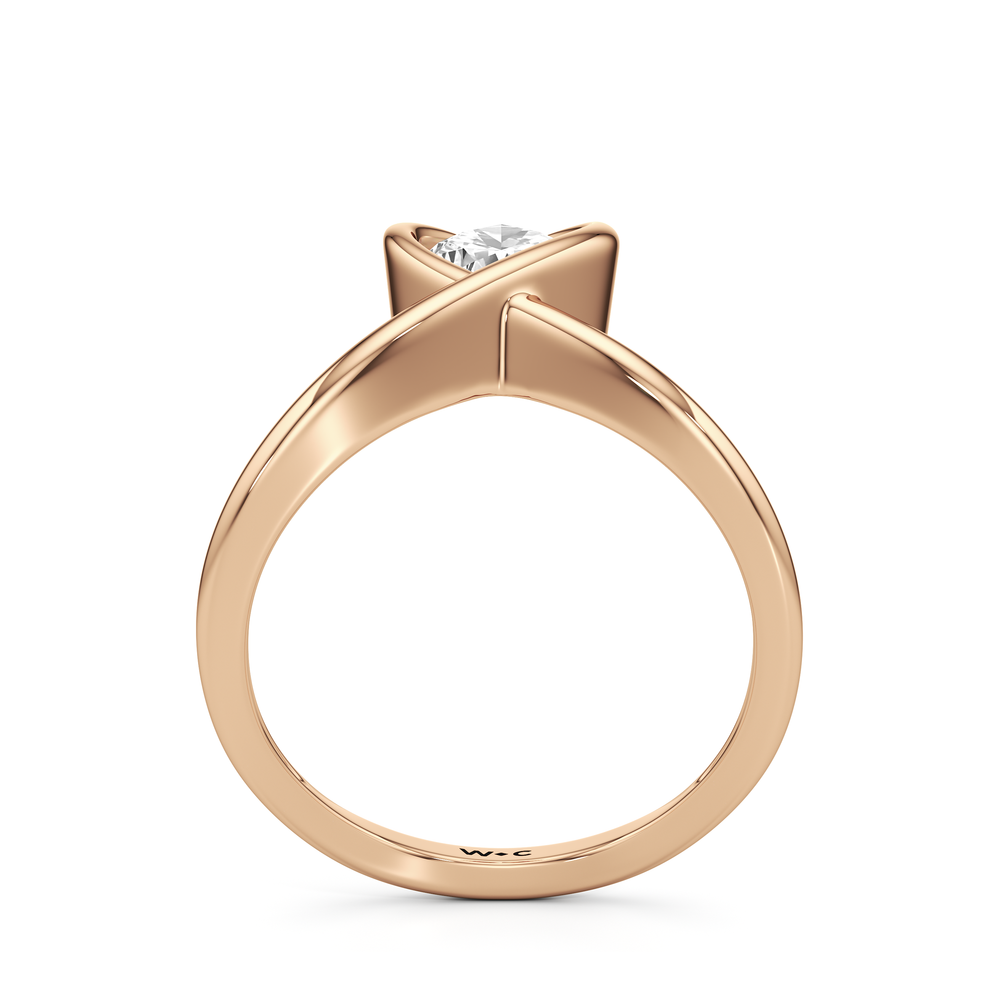The Blythe Ring with 18KT Rose Gold / Lab / 1 3/8 Cut Diamond in 14KT Rose Gold / Lab / 1 3/8 view 2

