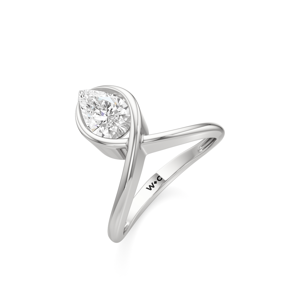 The Blythe Ring with Platinum / Lab / 1 3/8 Cut Diamond in 14KT Platinum / Lab / 1 3/8 view 3
