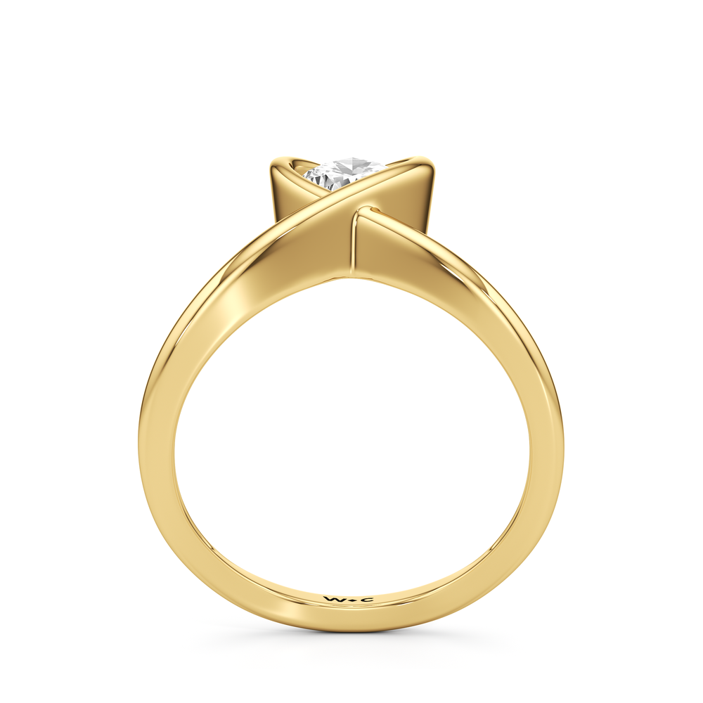 The Blythe Ring with 18KT Yellow Gold / Lab / 1 3/8 Cut Diamond in 14KT Yellow Gold / Lab / 1 3/8 view 2
