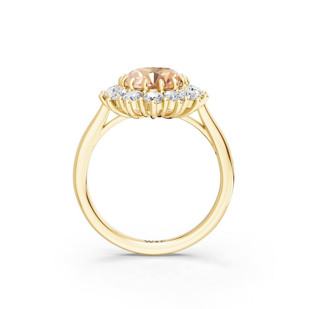 The Spencer Ring with 10X8 MM Cut Diamond in 14KT Yellow Gold view 2
