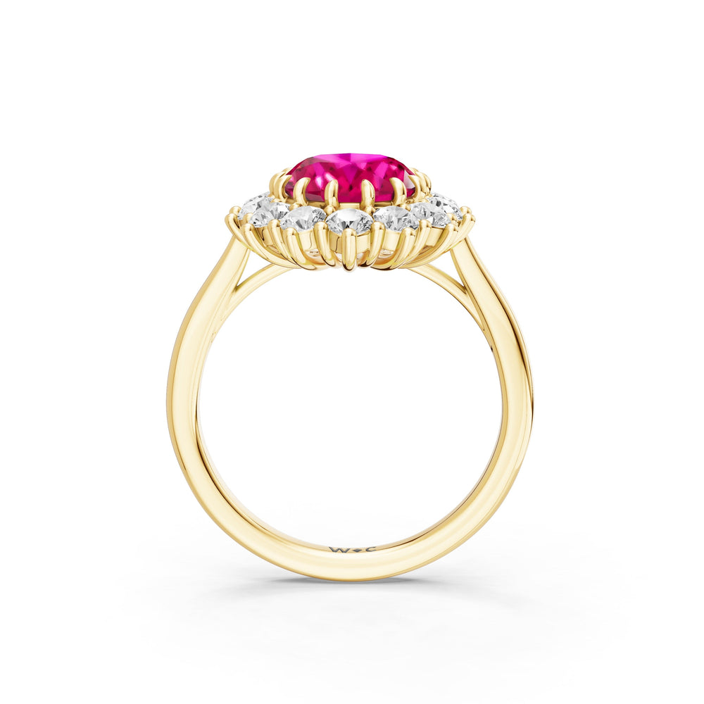 The Spencer Ring with 10X8 MM Cut Diamond in 14KT Yellow Gold view 2
