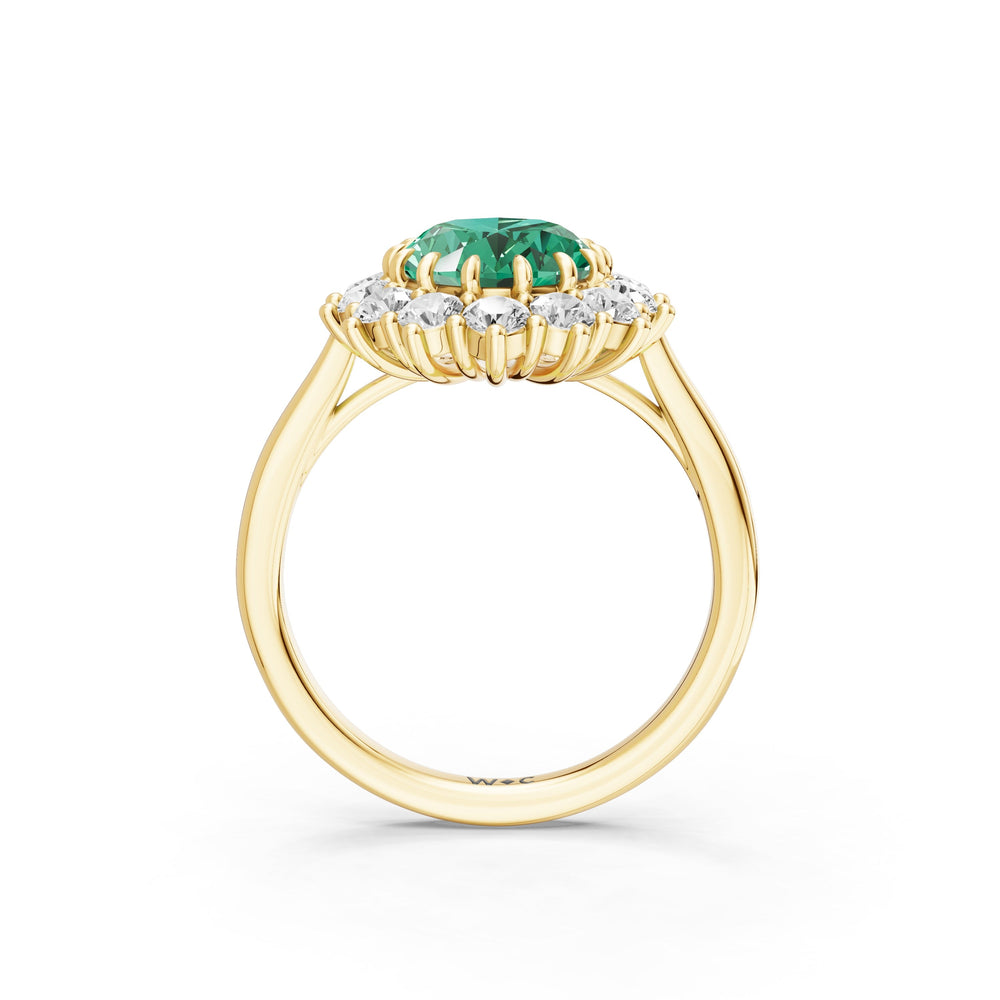 The Spencer Ring with 10X8 MM Cut Diamond in 14KT Yellow Gold view 2
