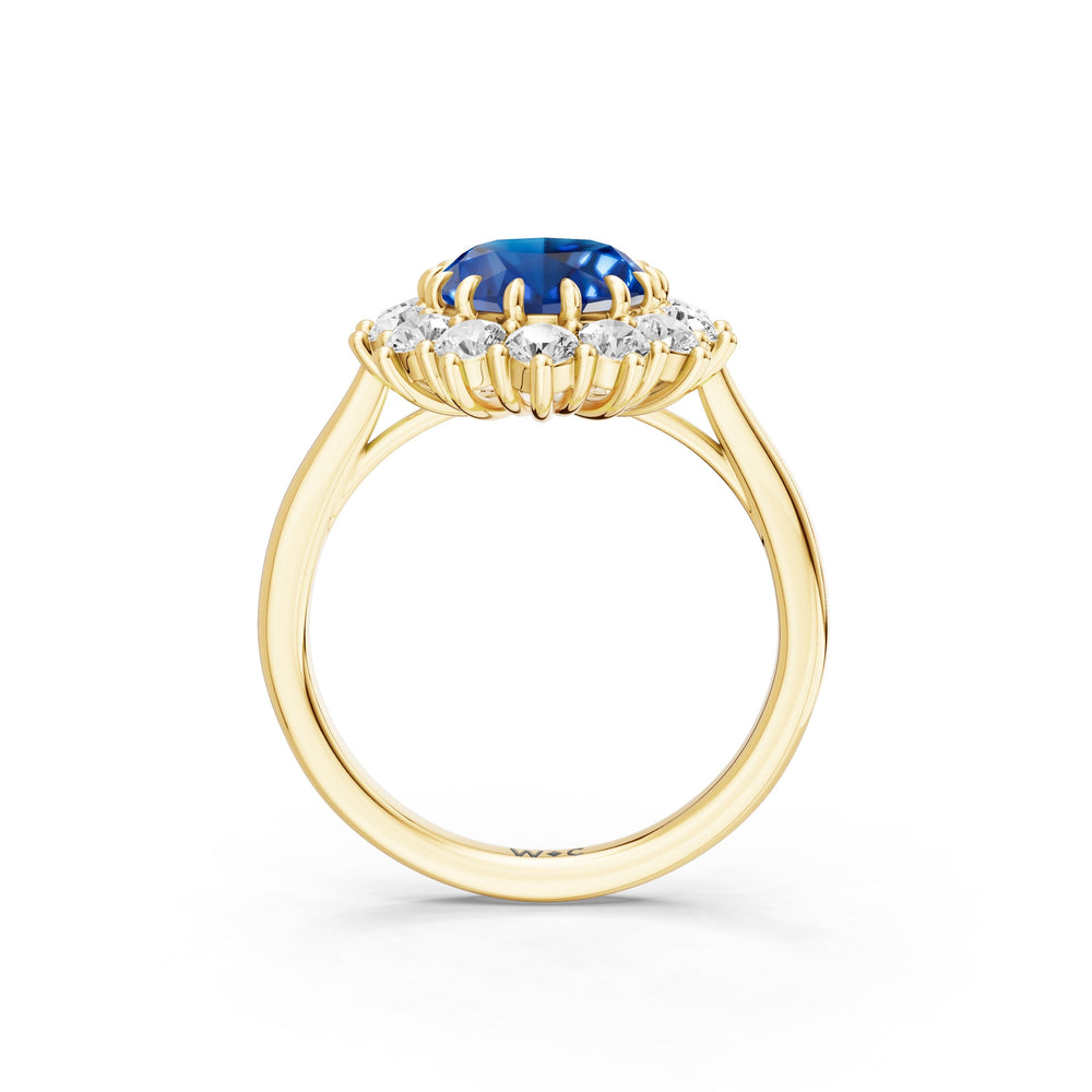 The Spencer Ring with 10X8 MM Cut Diamond in 14KT Yellow Gold view 2
