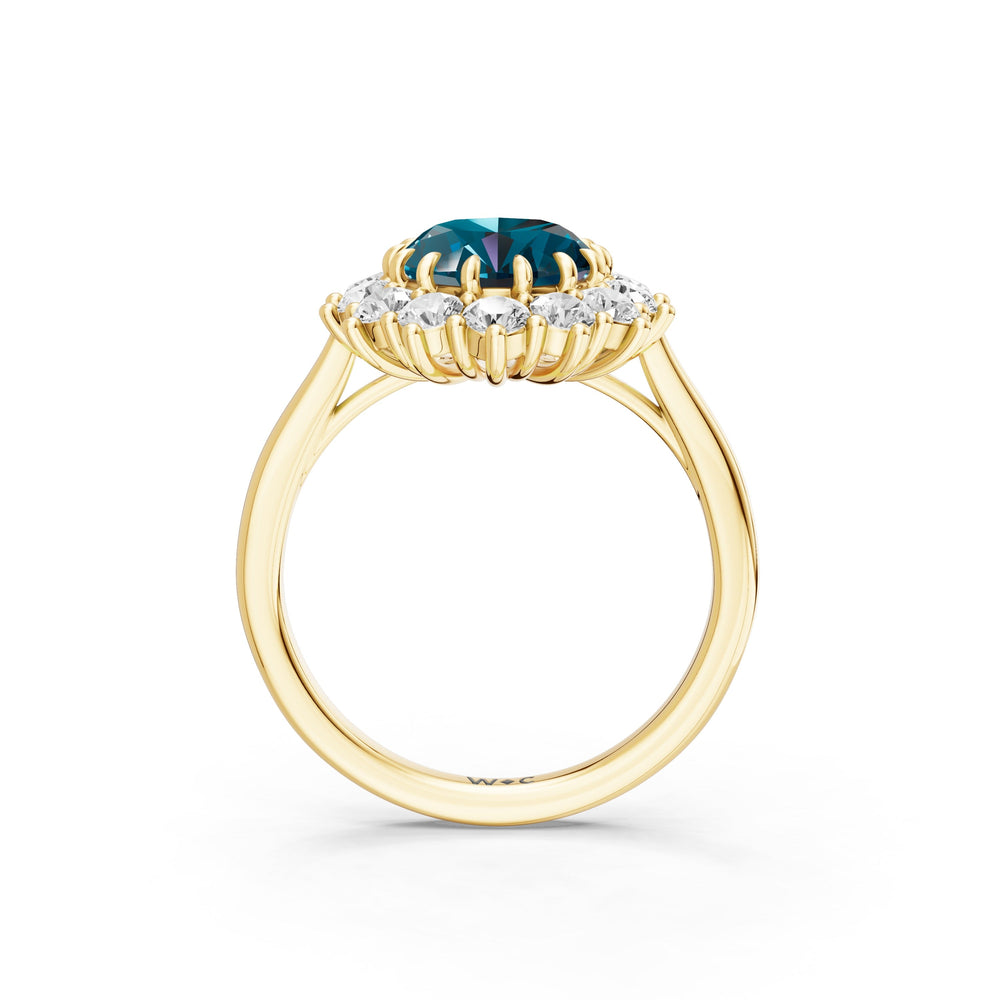 The Spencer Ring with 10X8 MM Cut Diamond in 14KT Yellow Gold view 2
