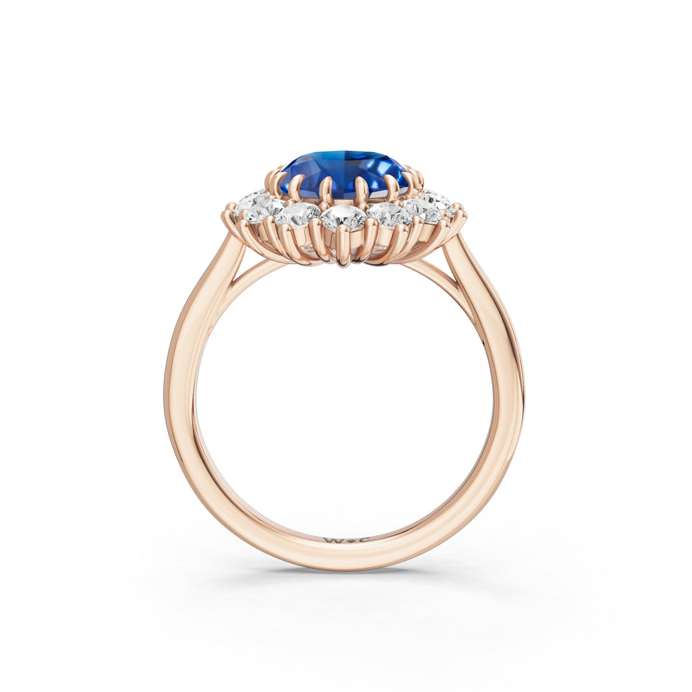 The Spencer Ring with 10X8 MM Cut Diamond in 14KT Rose Gold view 2
