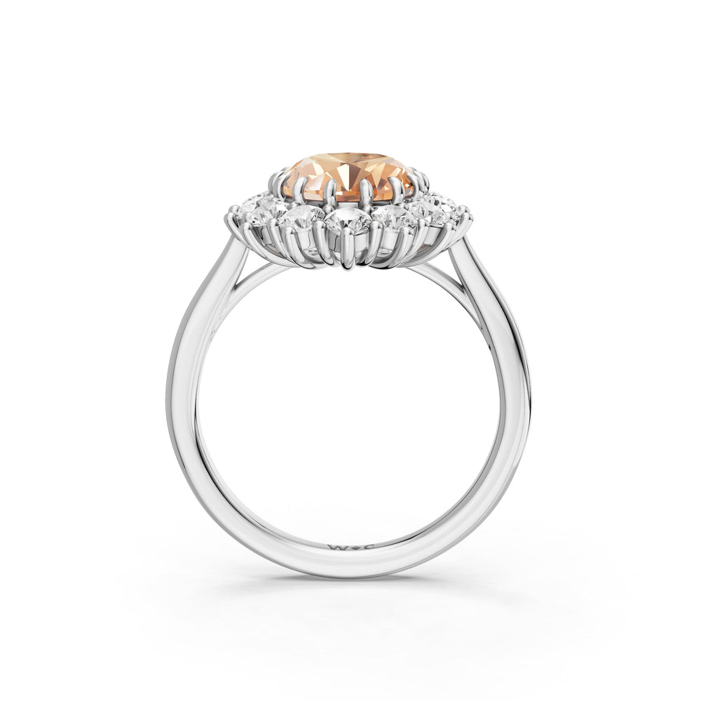 The Spencer Ring with 10X8 MM Cut Diamond in 14KT Platinum view 2
