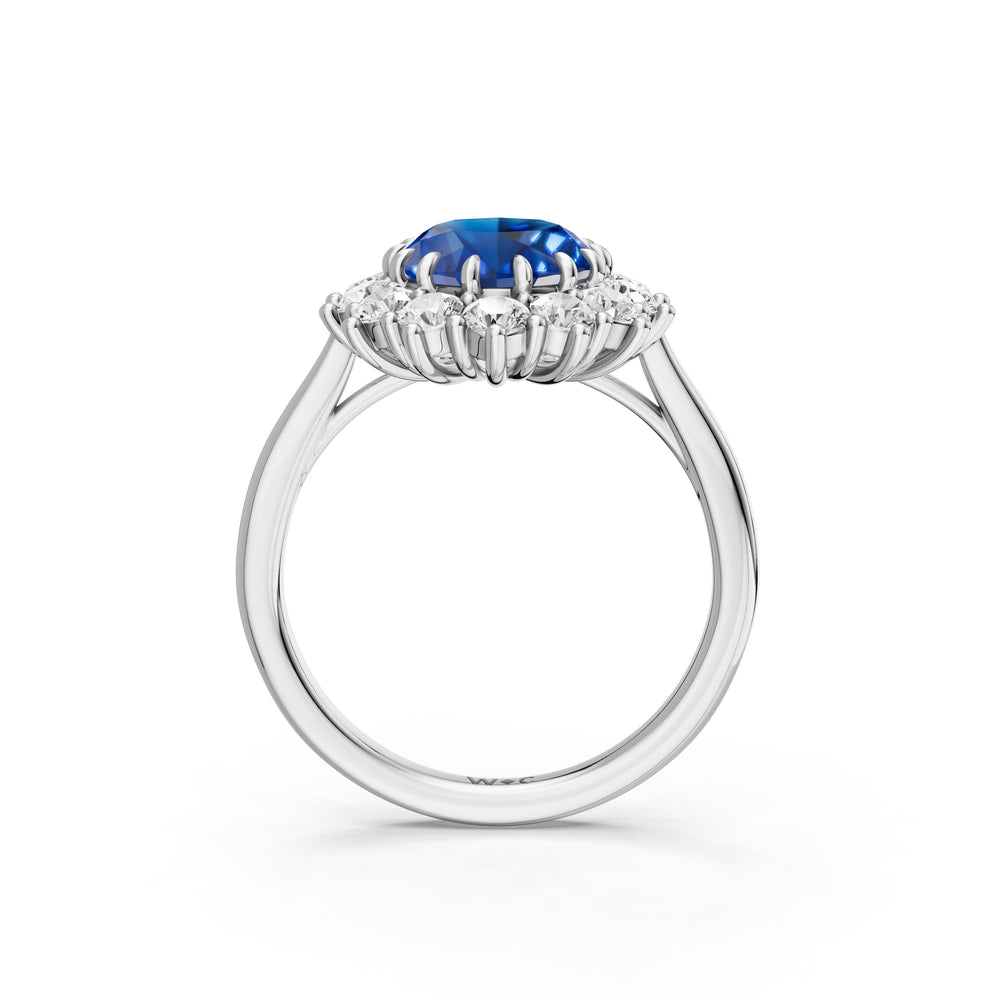 The Spencer Ring with 10X8 MM Cut Diamond in 14KT Platinum view 2
