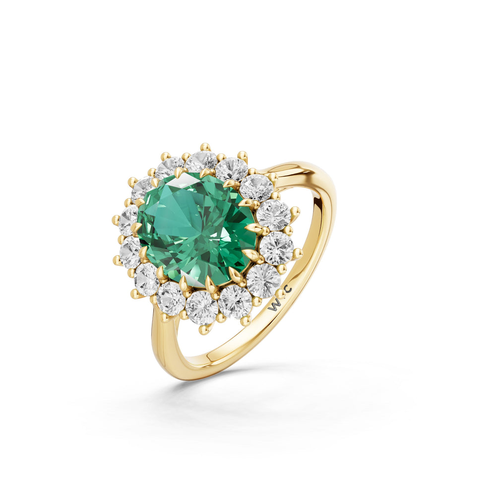 The Spencer Ring with 10X8 MM Cut Diamond in 14KT Yellow Gold view 3
