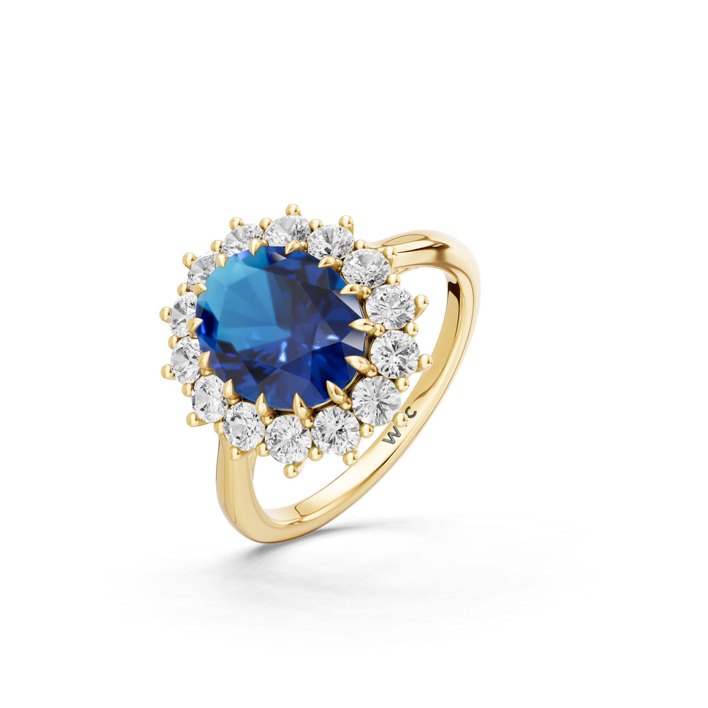 The Spencer Ring with 10X8 MM Cut Diamond in 14KT Yellow Gold view 3
