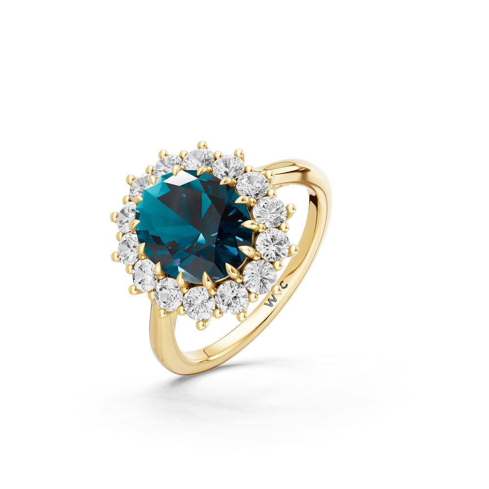 The Spencer Ring with 10X8 MM Cut Diamond in 14KT Yellow Gold view 3
