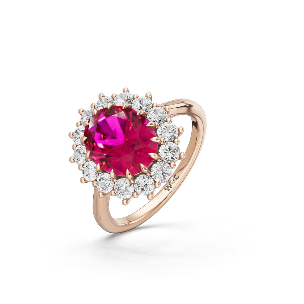 The Spencer Ring with 10X8 MM Cut Diamond in 14KT Rose Gold view 3
