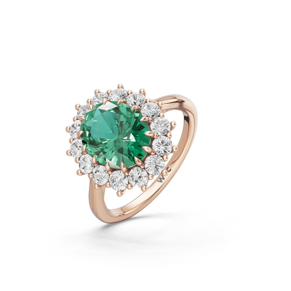 The Spencer Ring with 10X8 MM Cut Diamond in 14KT Rose Gold view 3
