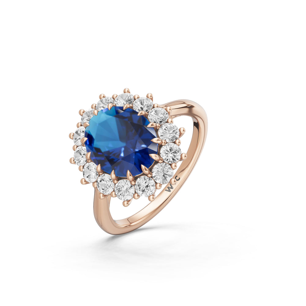 The Spencer Ring with 10X8 MM Cut Diamond in 14KT Rose Gold view 3
